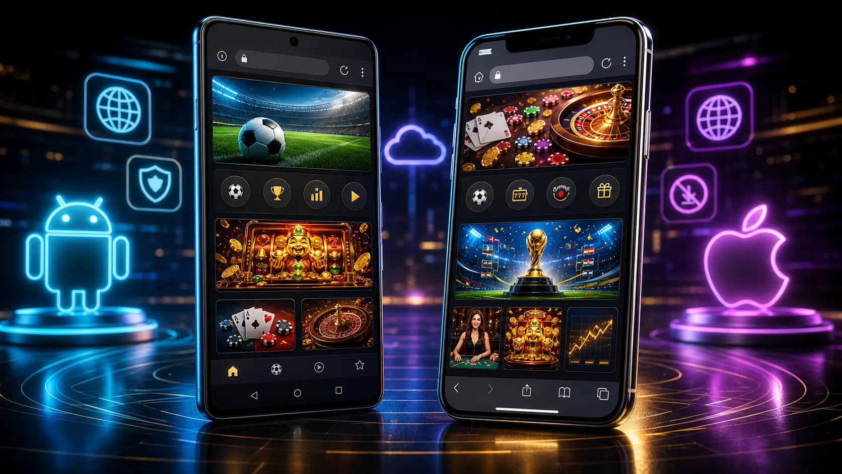 Experiência unikrn compatível com Android e iOS no navegador mobile